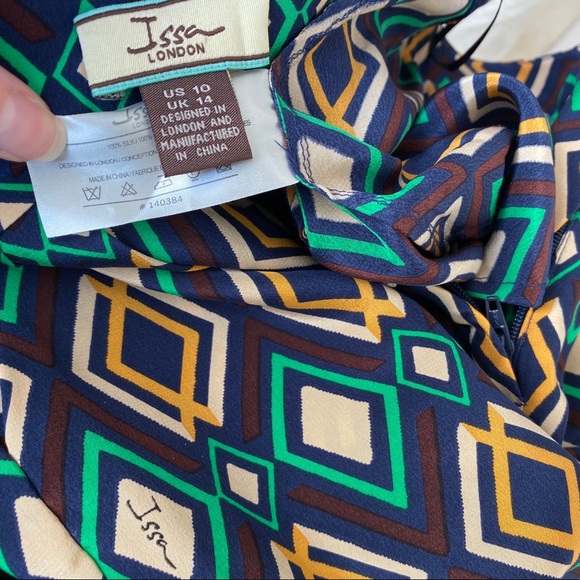 Issa London Slouchy Skinny Silk 70s Print Trousers - Picture 2 of 8